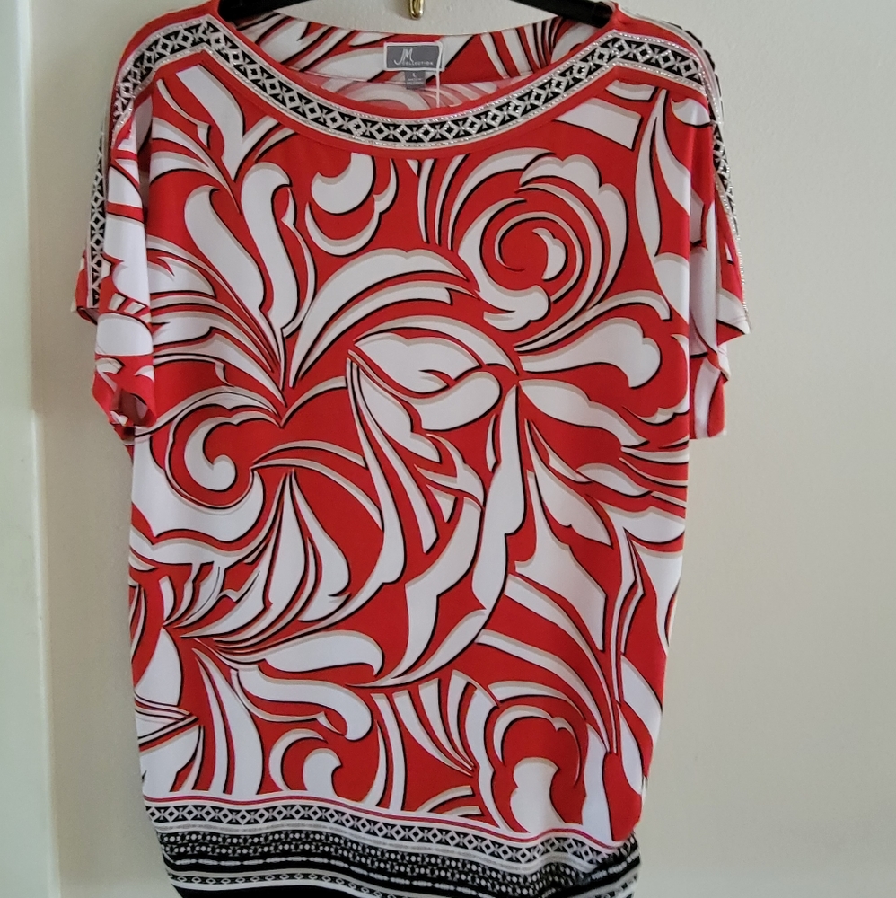 Red and Black Women's Top